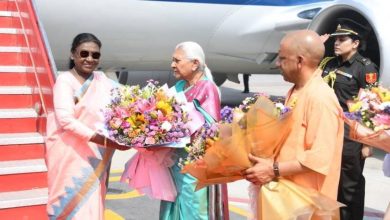 अयोध्या में राष्ट्रपति का भव्य स्वागत, मेयर ने सौंपी ‘नगर की चाबी’